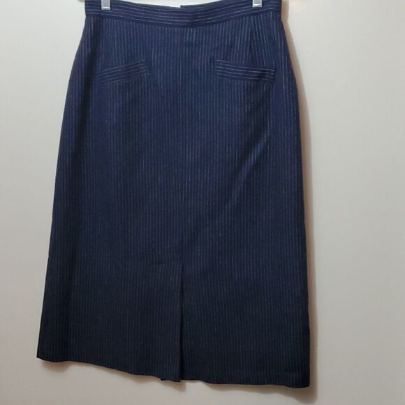 Debenhams, New, Size 16 GB - Blue and White Pinstripes - Wool - Picture 2 of 11